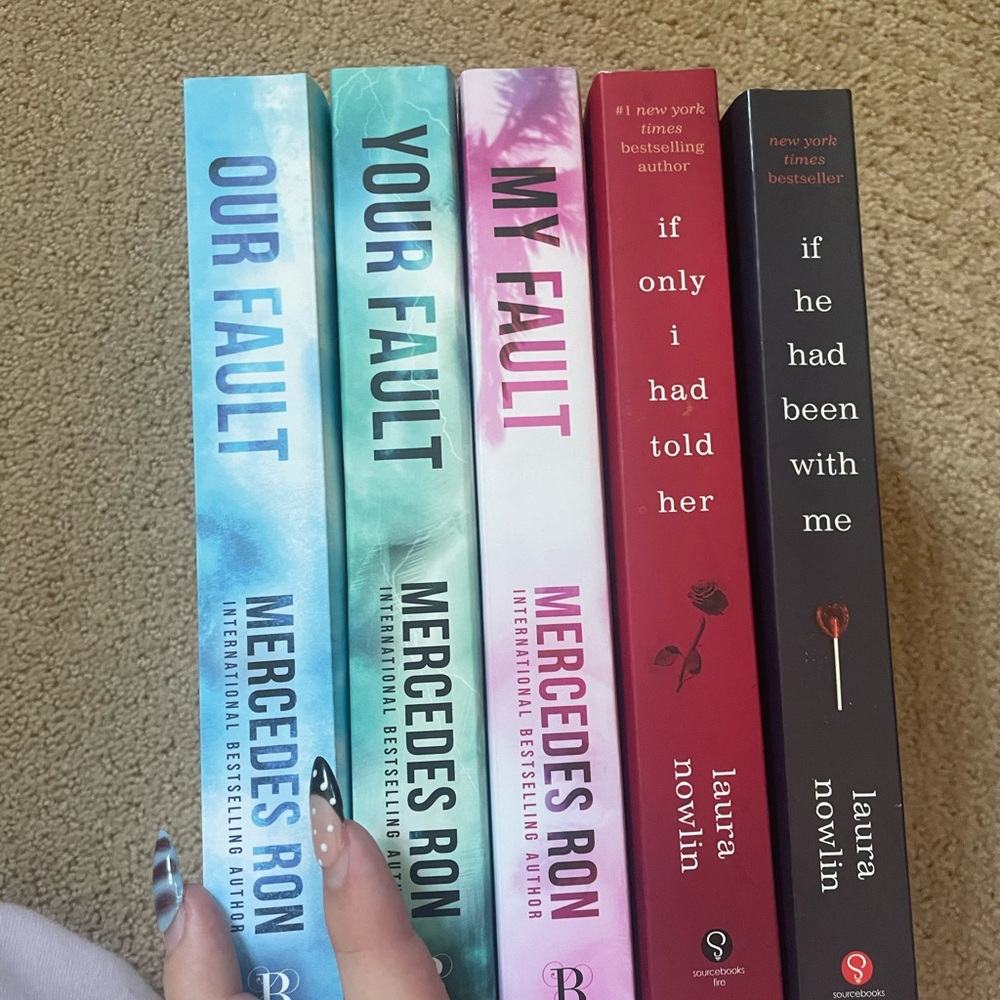 Set of Five Fiction Books by Mercedes Ron and Laura Nowlin